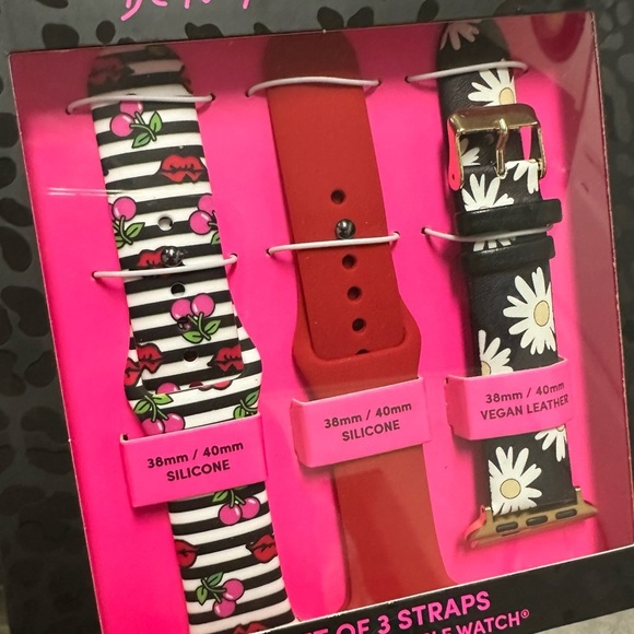 NWT Betsey Johnson 3PCK Straps for Apple Watch - Picture 3 of 3